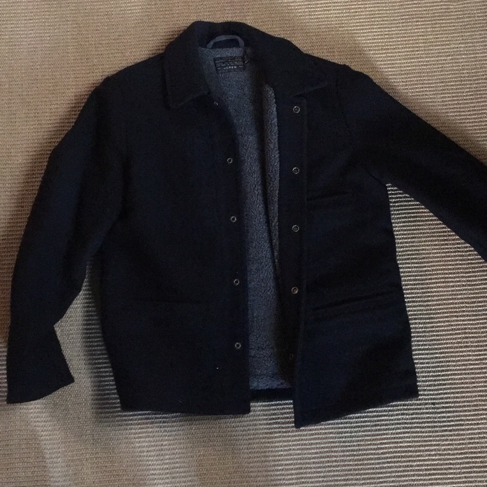 JCrew Sherpa lined wool coat